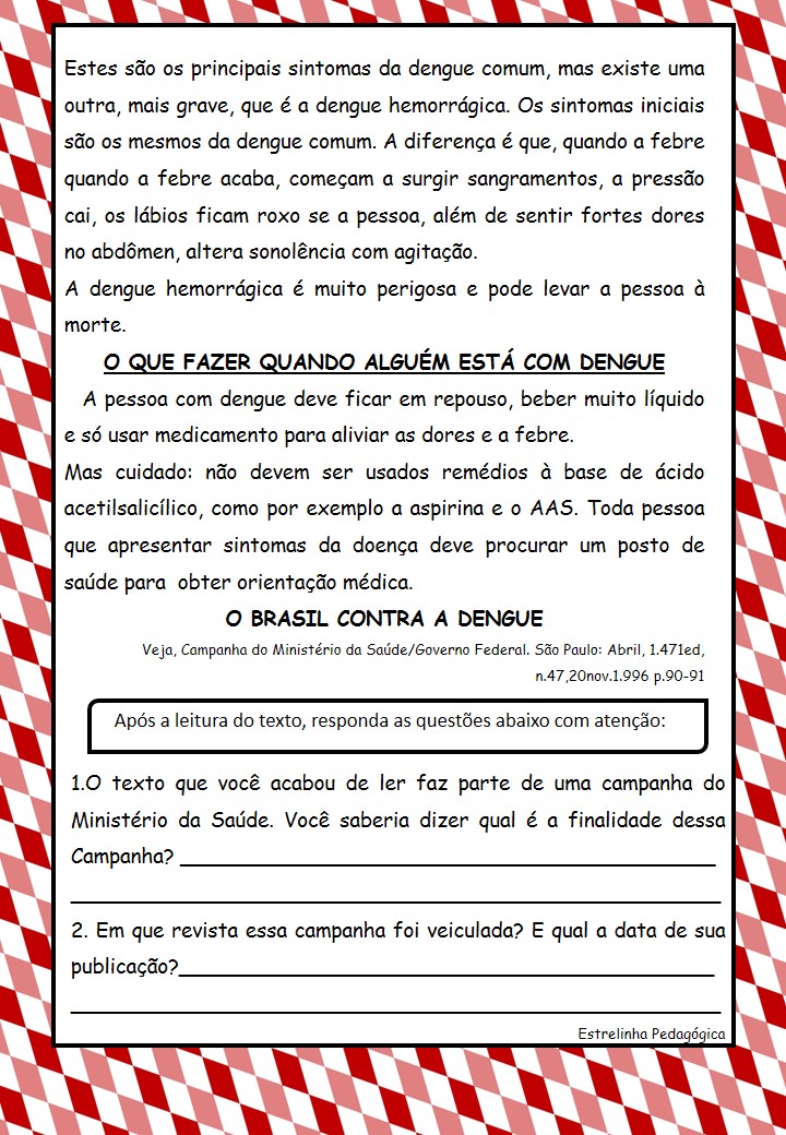 Atividade de Ciências Dengue BNCC - Imagem 3