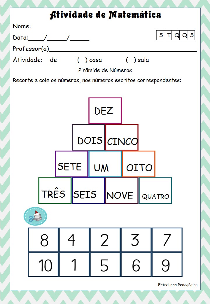 Atividades de matemática 1º ano